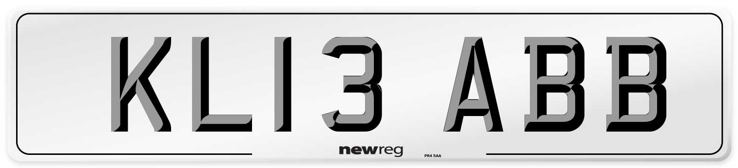 KL13 ABB Number Plate from New Reg